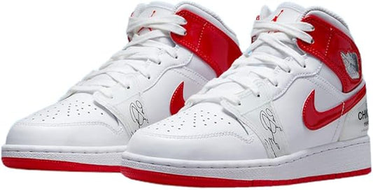 AIR JORDAN 1 MID SS WHITE-RED