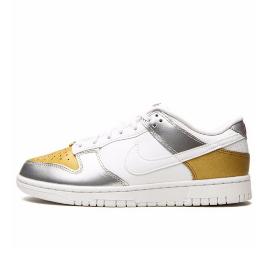 Nike Dunk Low white/gold/silver