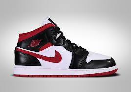 AIR JORDAN 1 MID BLACK-WHITE-RED