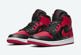 AIR JORDAN 1 MID BLACK-RED