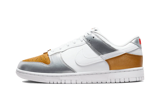 NIKE DUNK LOW BIANCO-ORO-SILVER